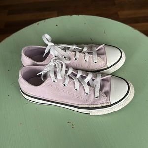 Lavender chucks with iridescent rim around sole of shoe- girls size 2